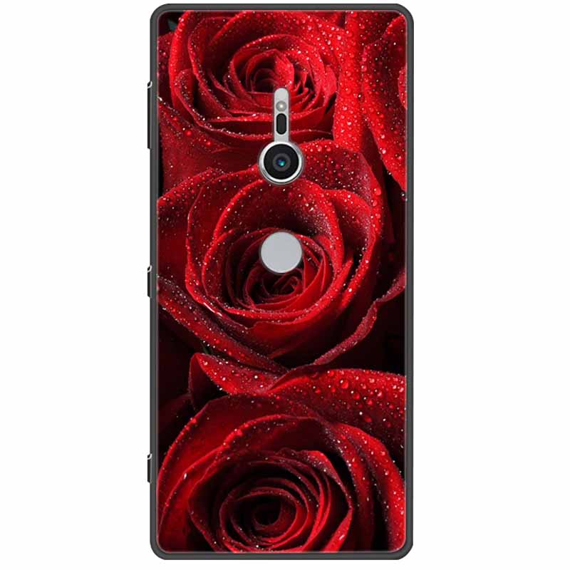 Милый чехол-заглушка для Sony Xperia XZ3 XZ2 XZ1 XA2 XA1 Ultra Plus Compact Premium Чехол Черный Силикон ТПУ Бампер Ударопрочный Capa
