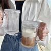 Coffee Cup with Handle Heat-resistant Glass Cup Latte Mocha Coffee Mugs with Lid Transparent Beverage Mug Juice Cold Drink Cups