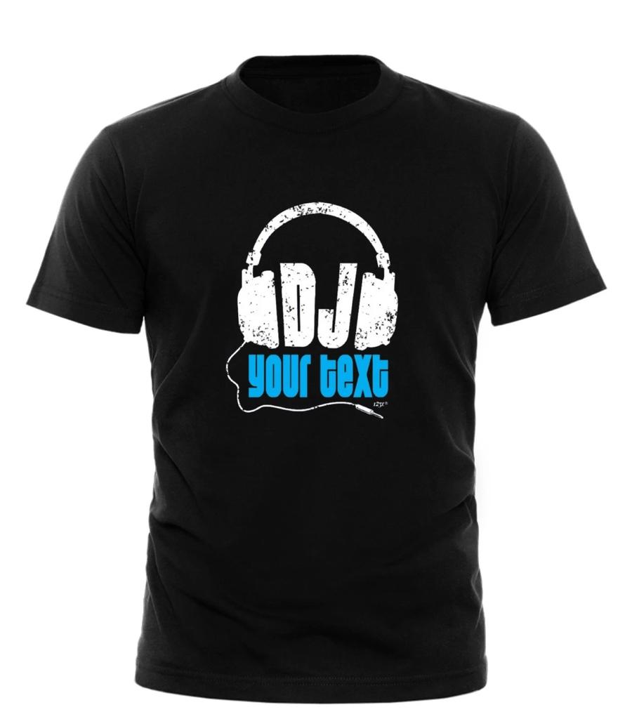 DJ Ваша Персонализированная Надпись - Мужская Забавная Новинка Подарок Футболка Все размеры унисекс
