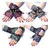 Women Sheer Lace Gloves Vintage Floral Wrist Gloves Fingerless Bridal Gloves for Derby Tea Party Opera Evening Prom Cosplay