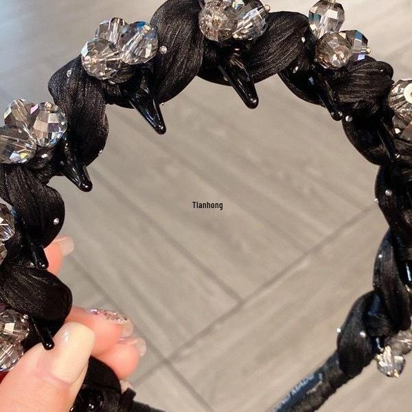 Корейская тюлевая повязка на голову со стразами: Элегантный, Роскошный Аксессуар для Волос