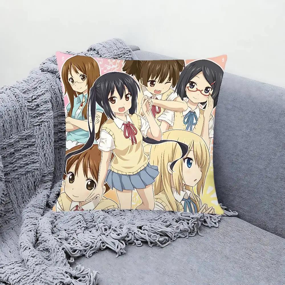 Аниме K-K-ON! Наволочка Чехол для подушки Мягкий Милый Наволочка для диванной подушки Для автомобиля Наволочка Полиэстер С молнией