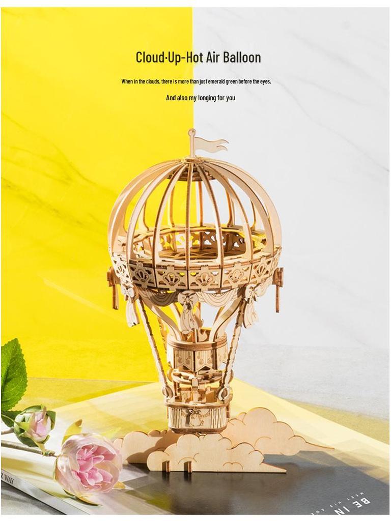 Rorate Rolai 3D Деревянный Пазл - Ручная Работа Настольное Украшение и Развивающая Игрушка