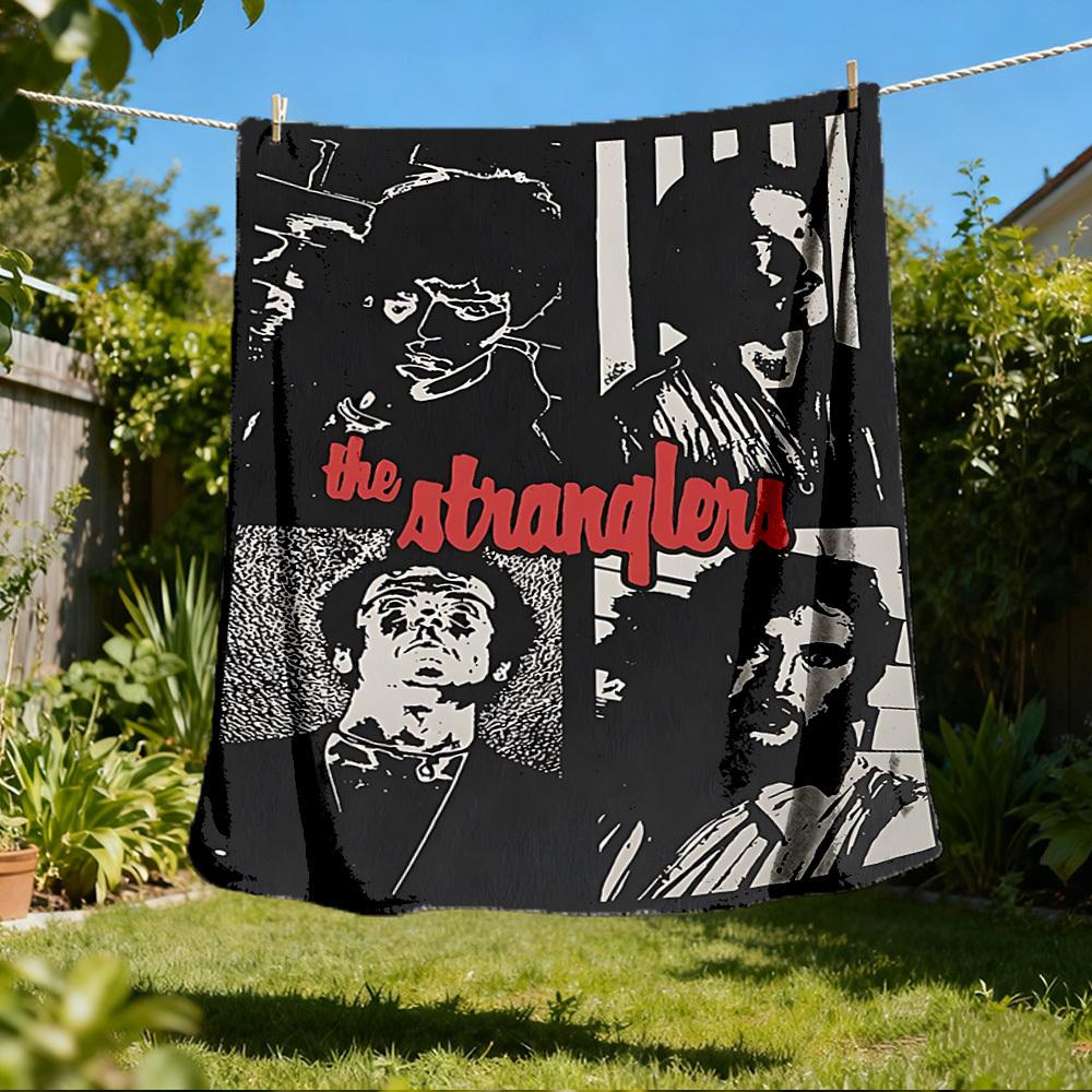 1 шт. Фланелевое одеяло The Stranglers для улицы, Уютное и теплое, Мягкое, Игривый дизайн, Для сна, Кемпинга,
