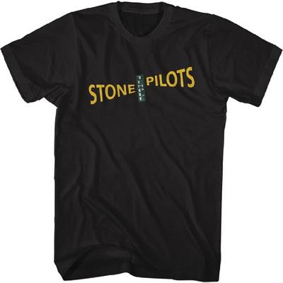 Футболка с коротким рукавом для взрослых Stone Temple Pilots Логотип Рок-группы Печать спереди и сзади