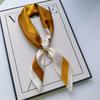 New Hundred Hundred Satin Letter Print Neckerchief 70×70 Silk Scarf Small Square Scarf High Sense of French Scarf