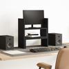VidaXL Adjustable Desk Organizer Black Engineered Wood, Desk Shelf, Office Bookshelf, Shelf 854761