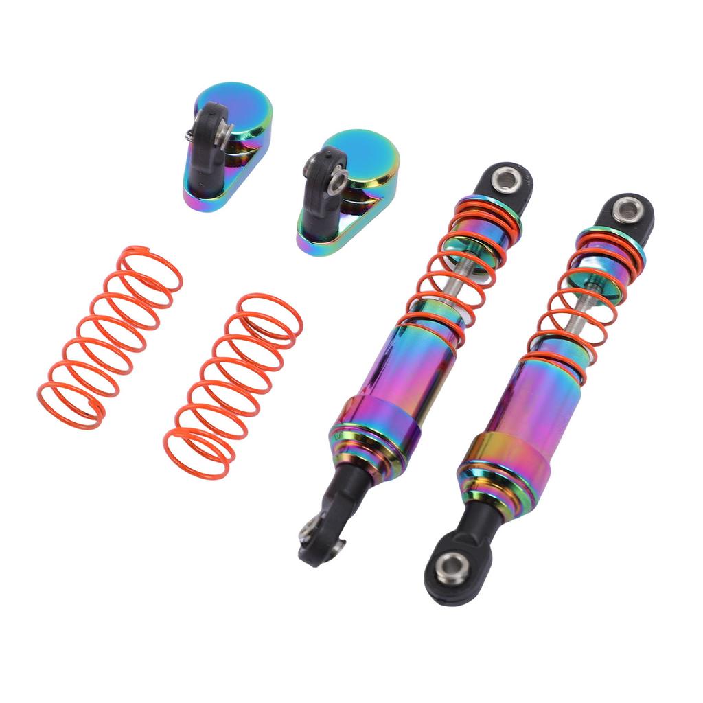 1 Pair Oil Pressure Shock Absorbers with Offset Caps Aluminum Alloy Large Bore Model Vehicle Shock Damper Kit 85mm