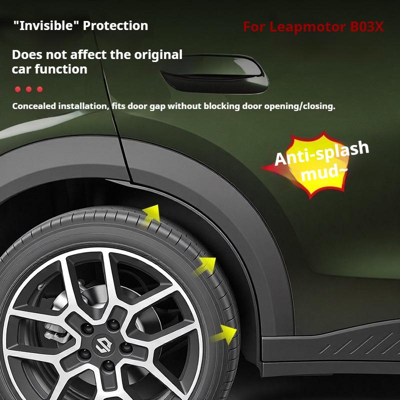 Для Leapmotor B03X A10 Автомобильный стиль Передние Задние Колеса Брызговики Пластины Подкрылки Брызговики Крылья Внешние Модифицированные Аксессуары