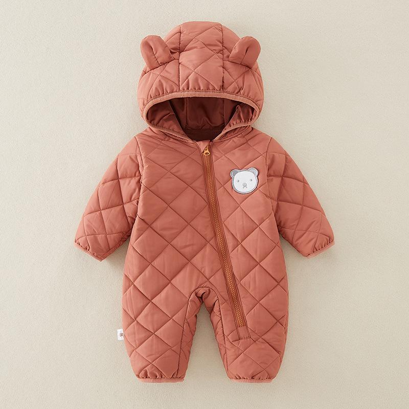 Infants and Young Children's Winter Outfit Thickened Hooded Cotton-padded Jacket Coat Newborn Boys and Girls Baby's Autumn and Winter Suit