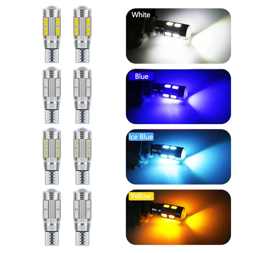 2 шт. T10 автомобильная W5W 5730 10SMD светодиодная лампа фонарь заднего хода лампа для чтения 12 В 6500 К авто клиновидная боковая подсветка номерного знака багажник лампы