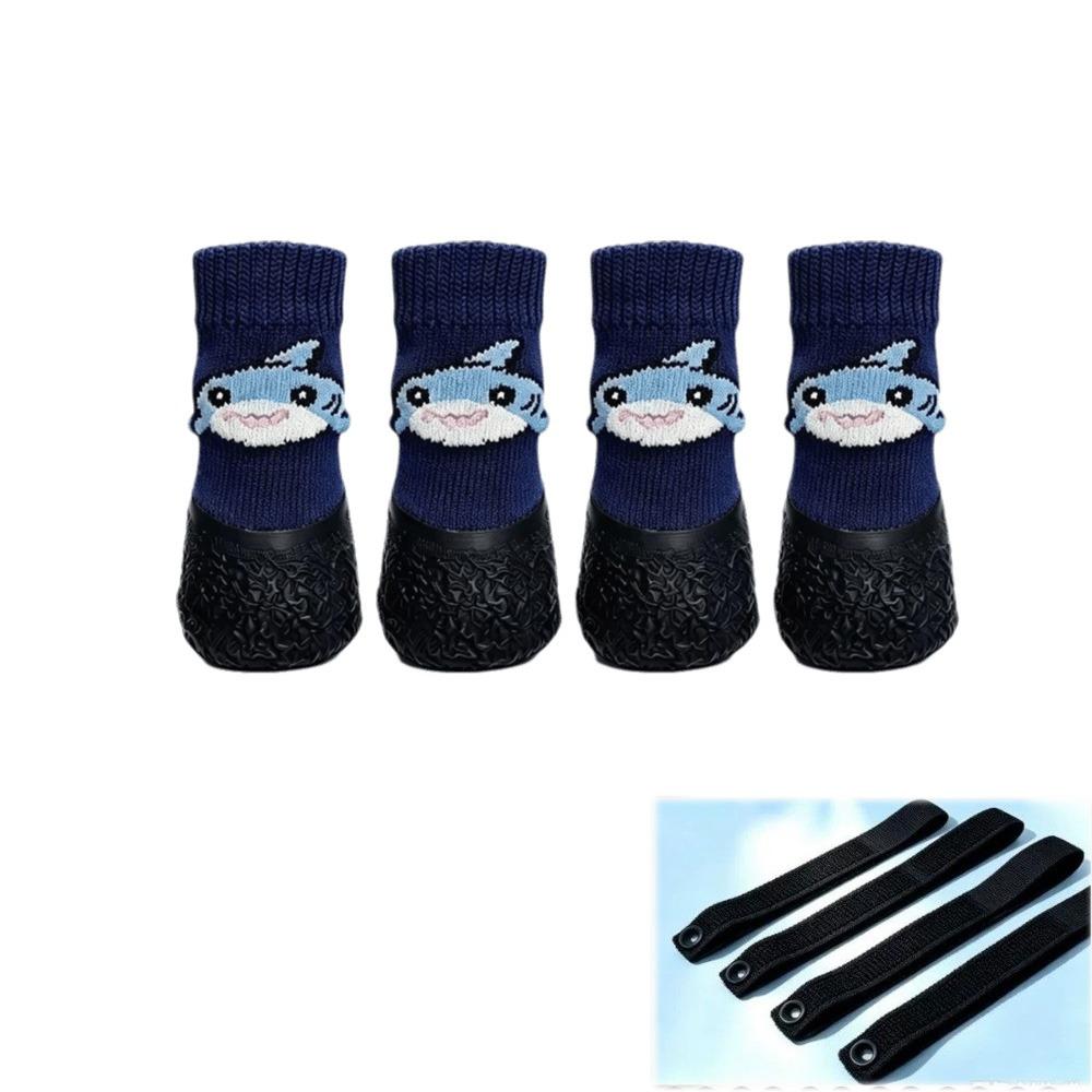 Soft Sole Waterproof Dog Socks Shoes Adjustable Dog Foot Covers Anti-Scratch Foot Cover Walking