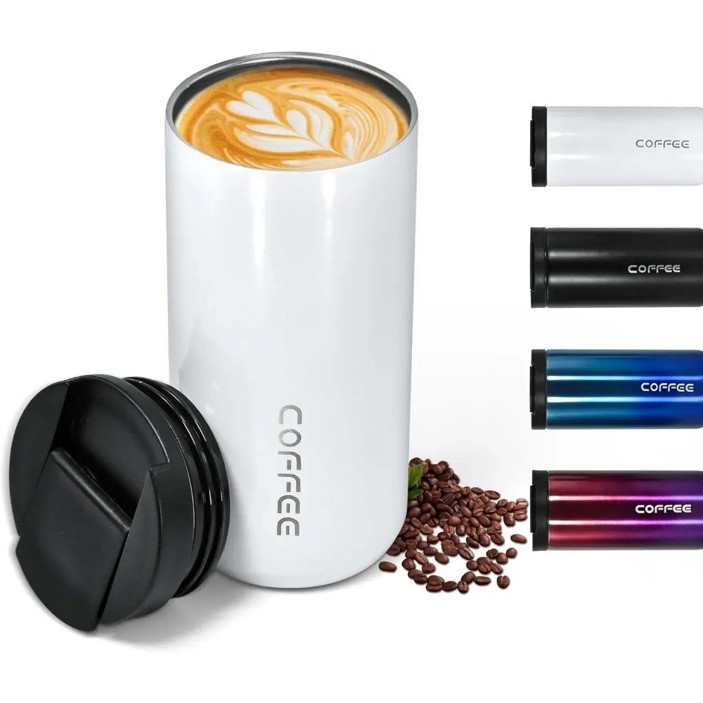 400ML Stainless Steel Coffee Cup Travel Thermal Mug Leak-Proof Thermos Bottle Tea Coffee Mug Office Business Style Thermos