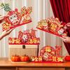 Мультяшные новогодние подвесные украшения, флокированные, нетканые, с символом удачи, настенные, с традиционным благословением