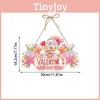 Valentines Day Pink Door Hanger Decoration For Party Scene Decor With Paper Material Set Of Four
