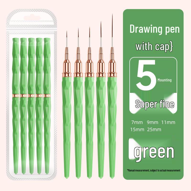 Cross-border Nail Art Brush Set: Line Drawing, Carving, Flower, Hook Line Tool