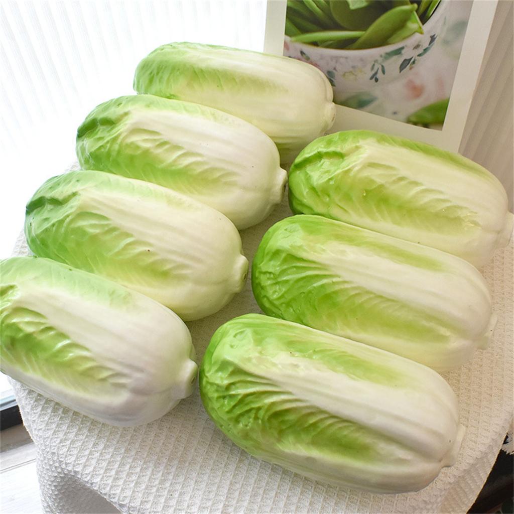 Pack Of 4 Realistic Vegetable Model Faux Cabbage for Home Table and Restaurant Display Cabinet Showcase Decoration