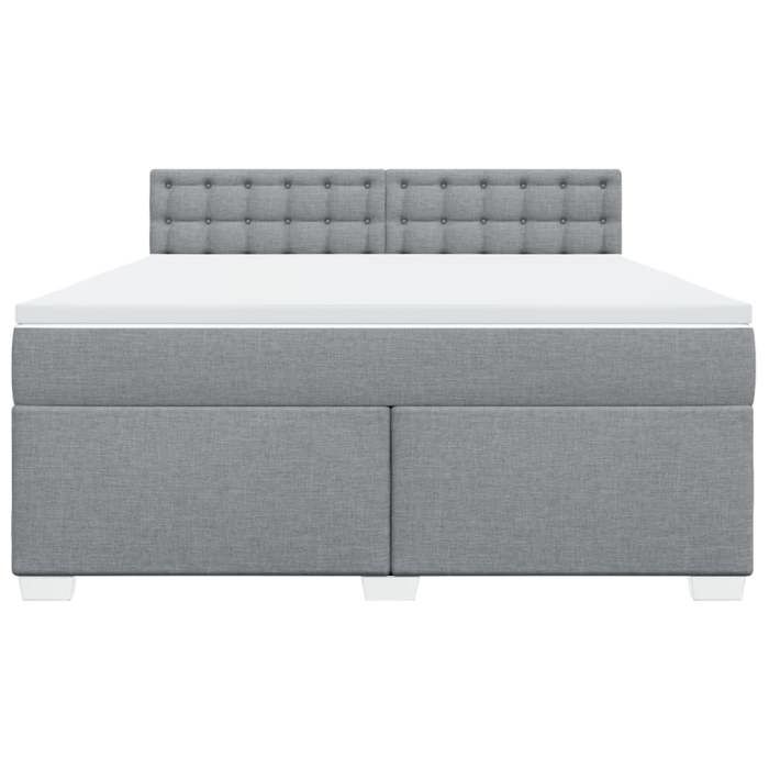 Maison Exclusive - Sommier à lattes de lit avec matelas Gris clair 180x200cm Tissu