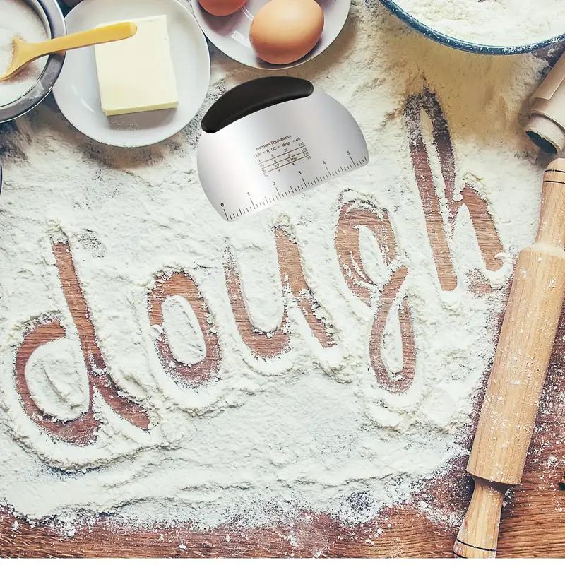 Бытовой Полукруглый из Нержавеющей Стали с Шкалой Нож для Выпечки и Нарезки Скребок для Крема, Торта, Муки