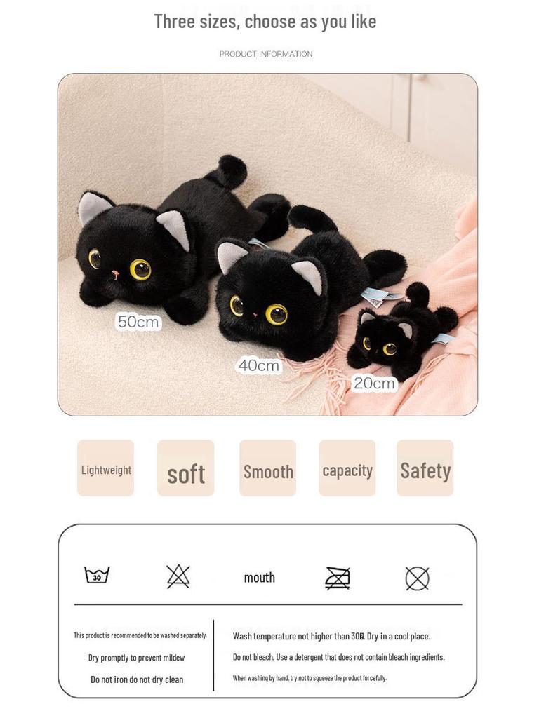 Красочная кукла-котенок с тремя глазами - Милый подарок на день рождения для детей, Утешающий компаньон