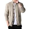 Autumn Rhombus Men's Cardigan Thick Knitted Jacket Young and Middle-aged Men's Sweater Jacket