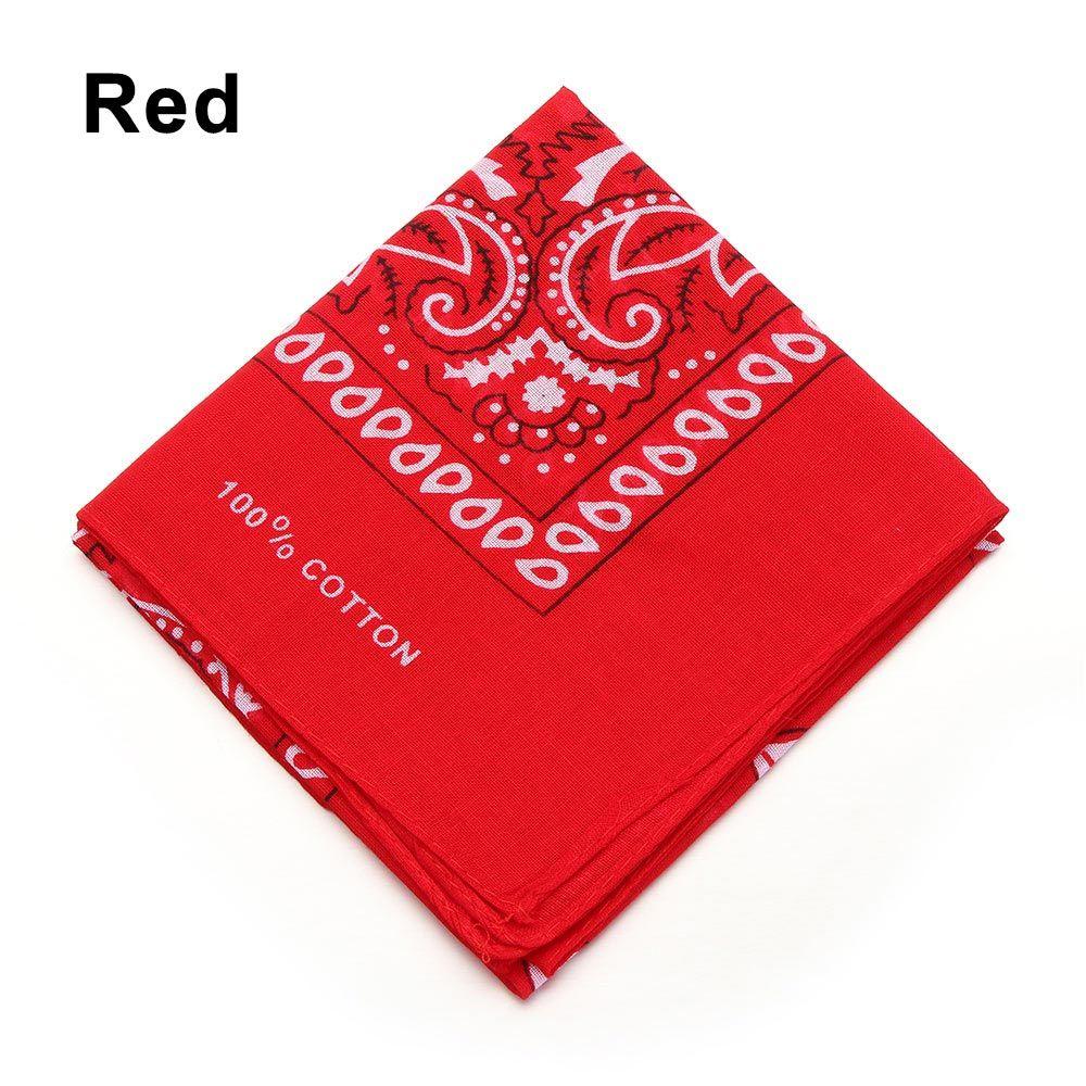 Головной убор Носовой платок 100% Хлопок Повязка для волос Пейсли Бандана Принтованные Квадратные Шарфы Напульсник