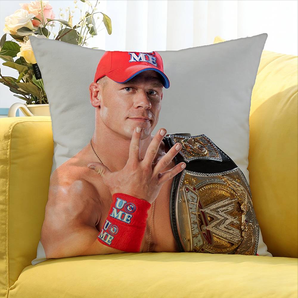 Hot Wrestler J-John C-Cena World Various Sizes Square Pillow Case For Car Home Bedchamber Decor