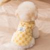 Nervous Cat Checkerboard Traction Fleece Small Dog Bichon Autumn and Winter Two-legged Clothes Dog Clothes Pet Clothes