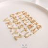 14K Gold Plated Zircon Alphabet Pendant for DIY Jewelry Accessories