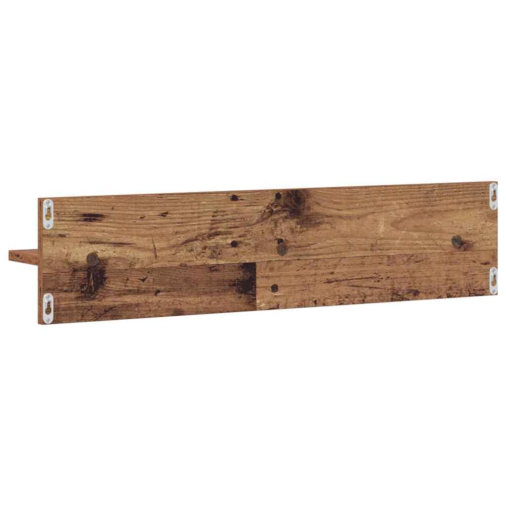 Wall Shelf Set 2 pcs Reclaimed Wood Look 80 x 11.5 x 18 cm Particleboard