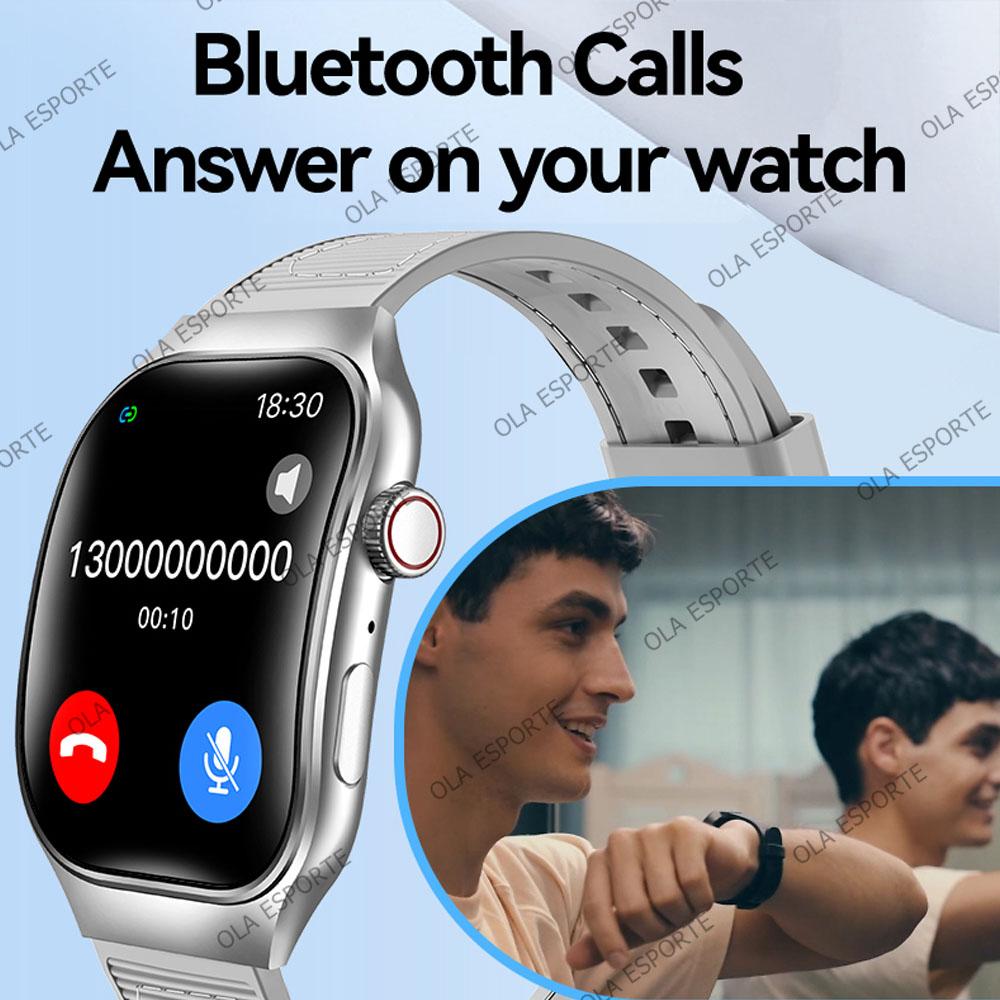Новые умные часы с Bluetooth-звонками для мужчин, 2,01-дюймовый HD-изогнутый экран, спортивные часы, ЭКГ+PPG, монитор здоровья, смарт-часы для Android iOS
