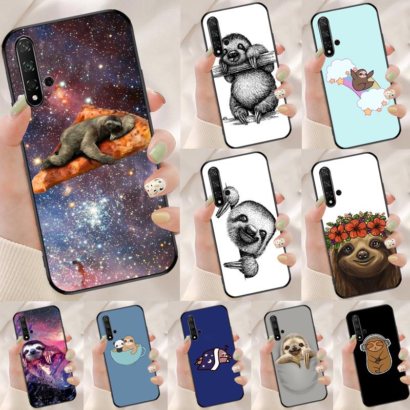 Милый Кавайный Лицо Ленивца Для Huawei Nova Y90 Y70 Y60 Y61 Y91 Y72 9 10 SE 12i 12s 11i 5T P60 Pro P20 P30 P40 Lite Чехол