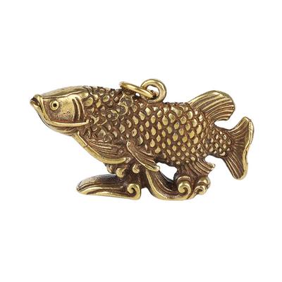 Латунный карп Декор для настольных статуй Tablescape Vintage Fish Изысканные украшения для дома