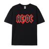 2025 ACDC Рок-группа Американский Уличный Хип-хоп Панк Винтажная Печатная Футболка с Коротким Рукавом Черная Футболка Высокое Качество