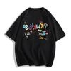 Colorful Graffiti Letter Short Sleeve Shirt Women Summer Ladies Tops