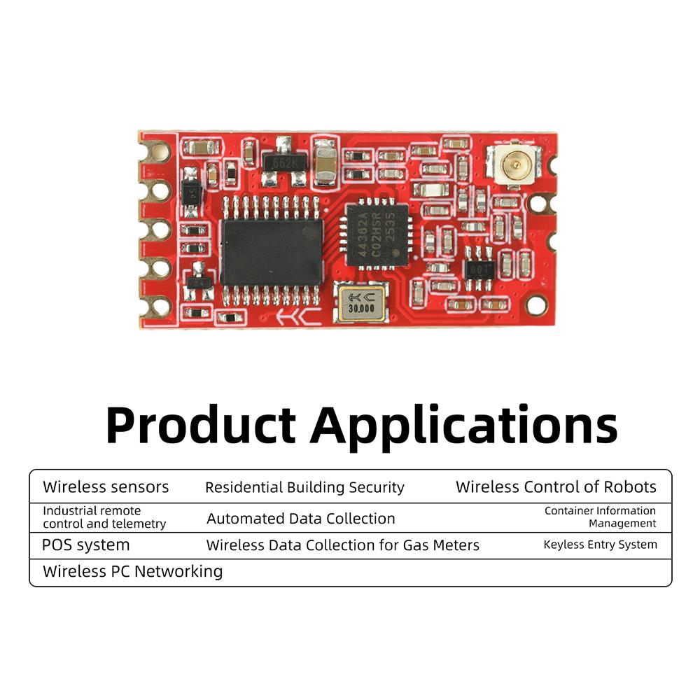 SI4438 RF Transceiver HC-12 V4.0 Wireless Serial Communication Module 1000m Range 433.4MHz for Industrial Automation Robotics