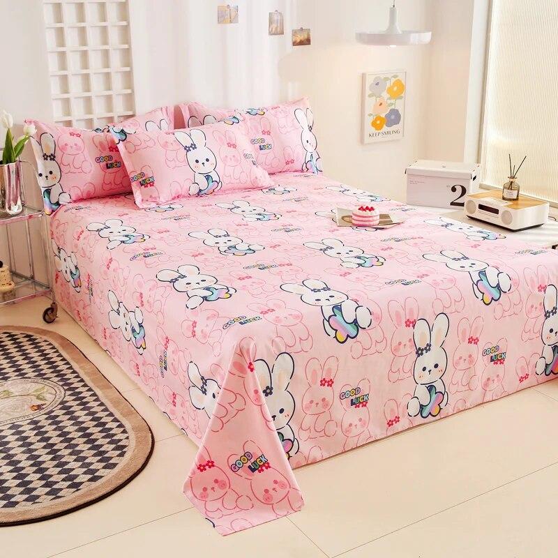 Простая хлопковая простыня с принтом, современная большая простыня, удобное студенческое покрывало, универсальная пылезащитная простыня Four Seasons