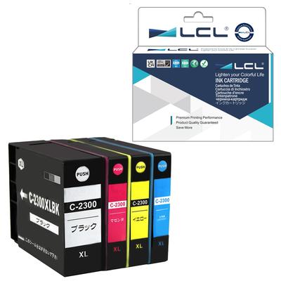 Совместимые чернильные картриджи LCL для Canon и Набор и с Оставшимися Совместимые и iB4130 PGI-2300, PGI-2300XL, PGI-2300BK, PGI-2300XLBK, PGI-2300XLC,