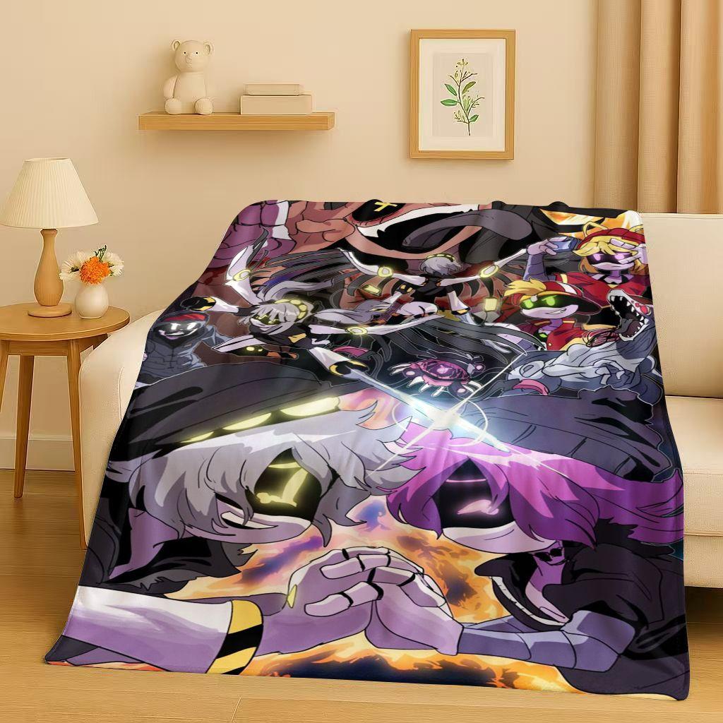 HD Cartoon Murder Drones V Uzi J Robot Flannel Blanket,Ultra Soft Warm Plush Throw for Home Bedroom Bed Sofa Cover Picnic Kids