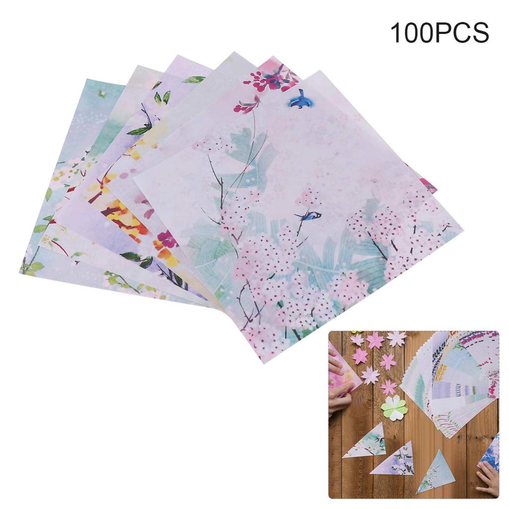100 Pieces Wrapping Craft DIY Washi DIY Origami Colored Craft Square DIY Memo DIY Folding Paper, Paper, Origami, Paper, Paper, Supplies, Paper, Paper,