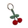 Милый декор вишни Брелоки Украшение Ручная работа Вишня Вязаный крючком Орнамент Универсальные брелоки Украшение для любого пространства