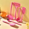Набор розовых силиконовых кухонных принадлежностей из 1/6 предметов для антипригарных сковород, силиконовая лопатка, суповая ложка, кухонные инструменты для кухни