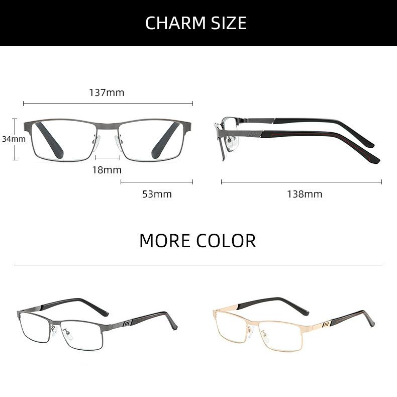 Оптические пресбиопические металлические очки для чтения +1,0 1,5 2,0 2,5 3 3,5 4,0 Anti Blue-ray для чтения мужчин и бизнеса