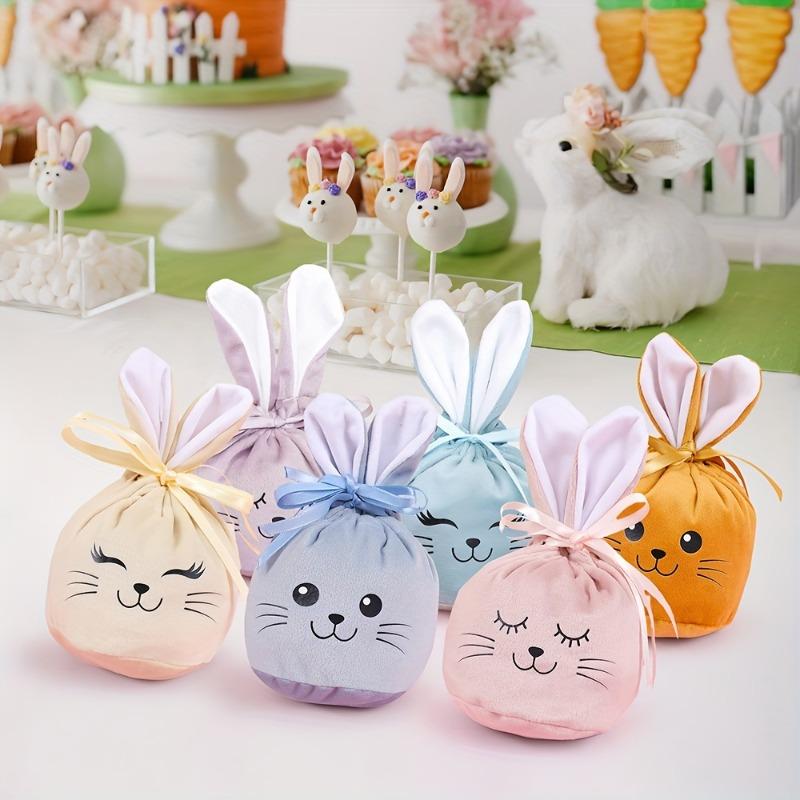 1 шт. Набор мешков на завязках с кроликами на Пасху, Дизайн в форме кролика