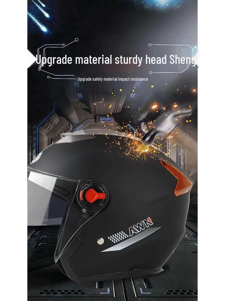 3C Certified Dual-Lens Motorcycle & Electric Vehicle Helmet for All Seasons