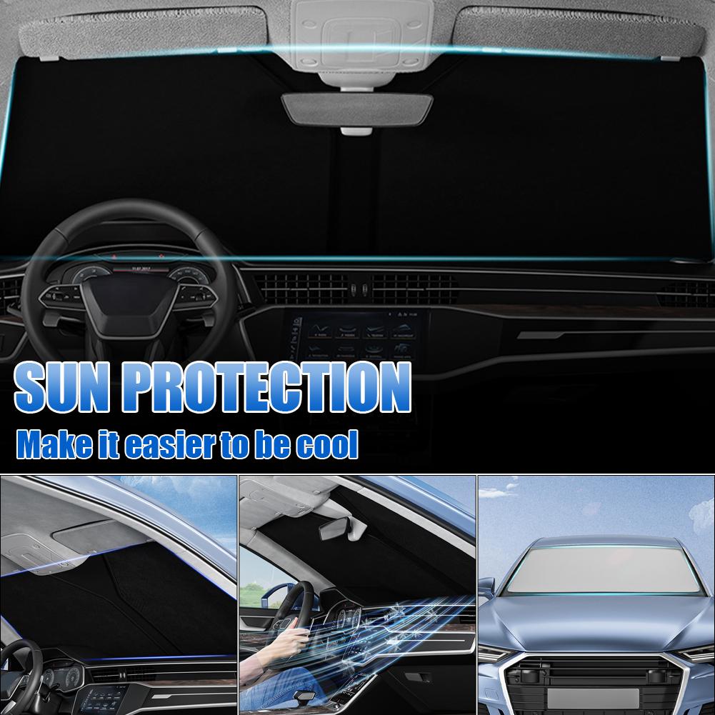 Universal Car Front Windscreen Sun Shade Sun Protection Double-Layer Window Cove