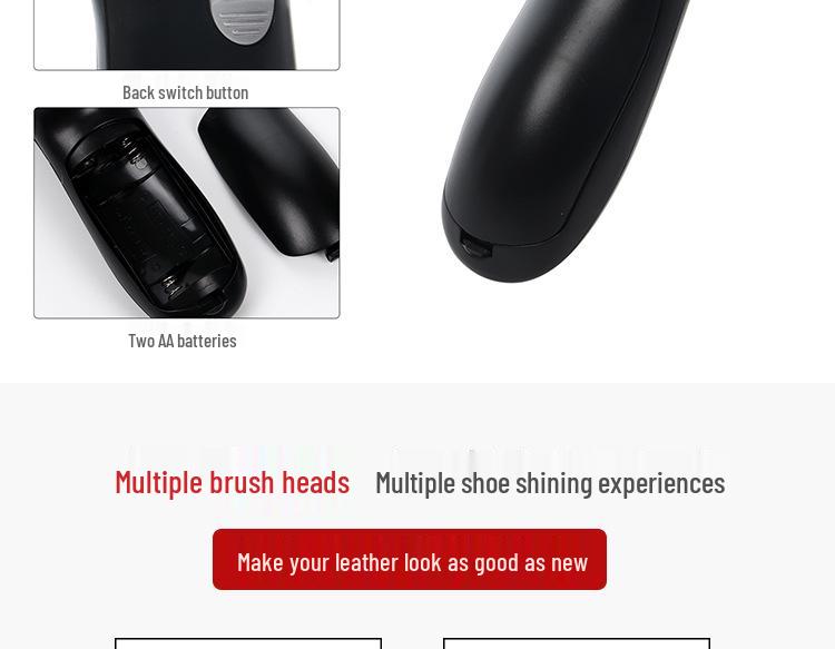 Портативная электрическая щетка для чистки обуви 4-в-1 и набор для ухода за кожей