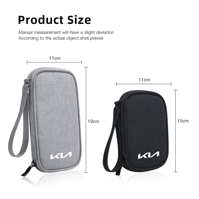 GSOT3 Car Portable Storage Bag Multi Functional Key Phone Bag For KIA K3 Sportage Carnival K5 Seltos Pegas KX1 EV5 Sonet EV6 K4 EV3
