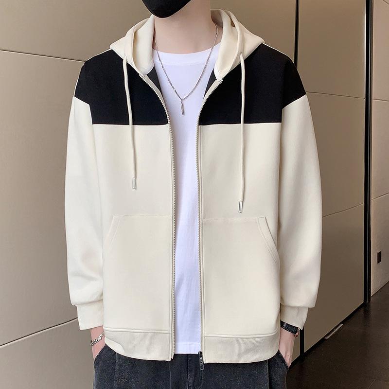 Кардиган с капюшоном, свитер, куртка, мужская осенняя американская свободная верхняя одежда, мужская повседневная куртка в тон цвета