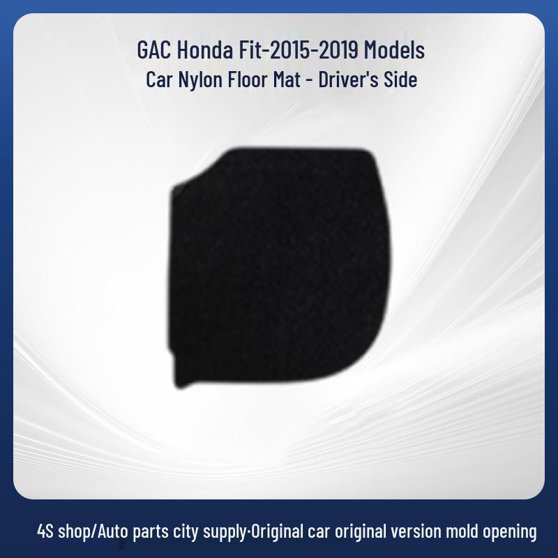 Dustproof, Wear-Resistant Nylon Car Floor Mats for Honda Fit (2015-2019) - Black